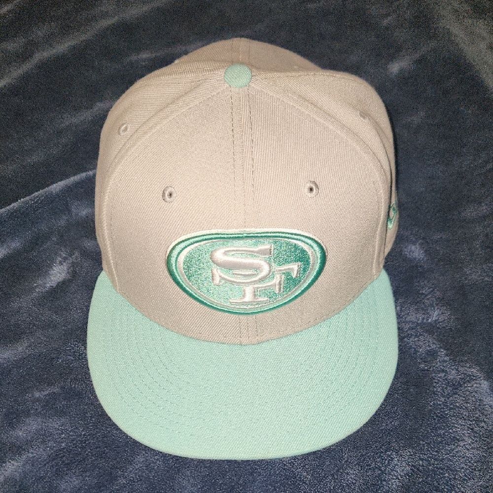 New Era 59Fifty San Francico 49ers Gray Green Hat 7 3/4